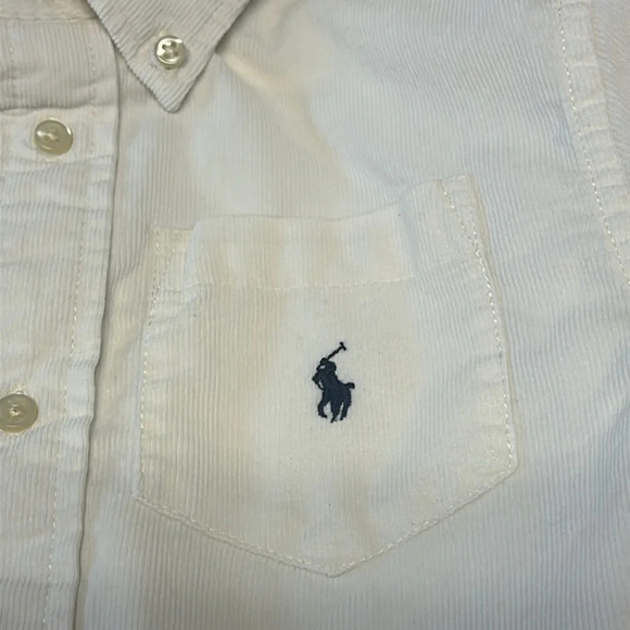 Polo - Ralph Lauren - Fine Corduroy dress shirt/button down shirt.  Size 7 - Picture 2 of 4